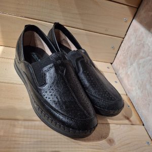 کفش طبی زنانه چرم عسلی شیک عیدانه